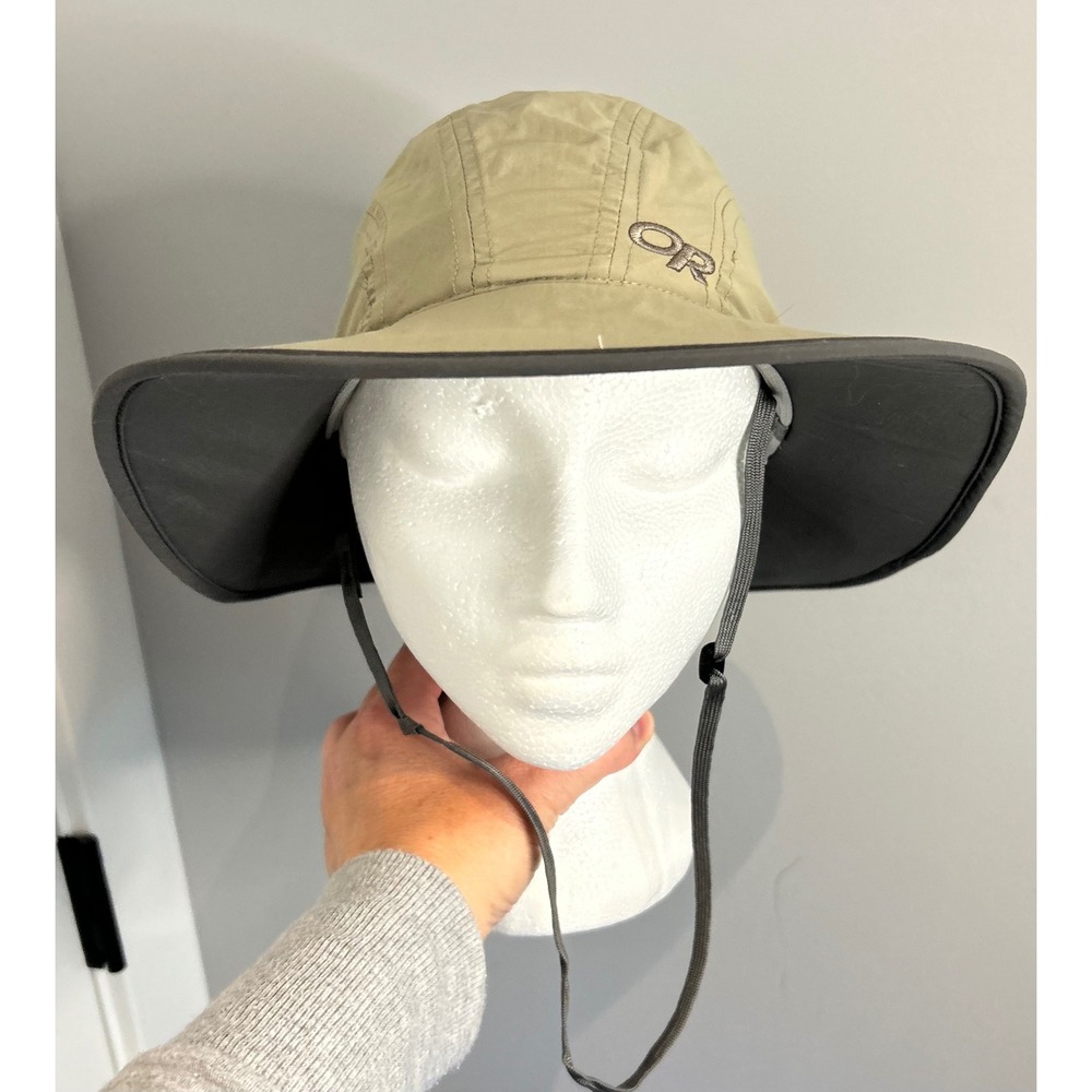 Outdoor Research Kids Sombrero Sun Hat Tan Khaki Size M/M‎ 3-6Y Adjustable Strap